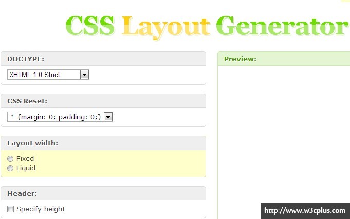 CSS Layout Generator