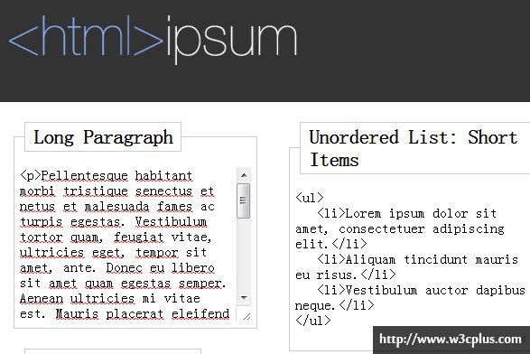 Html ipsum