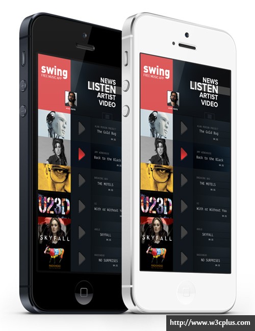 iphone Music App. Concept