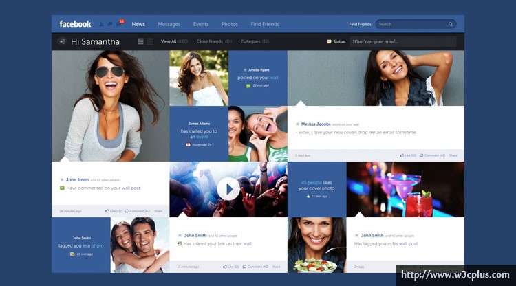 Facebook - Web Redesign Concept