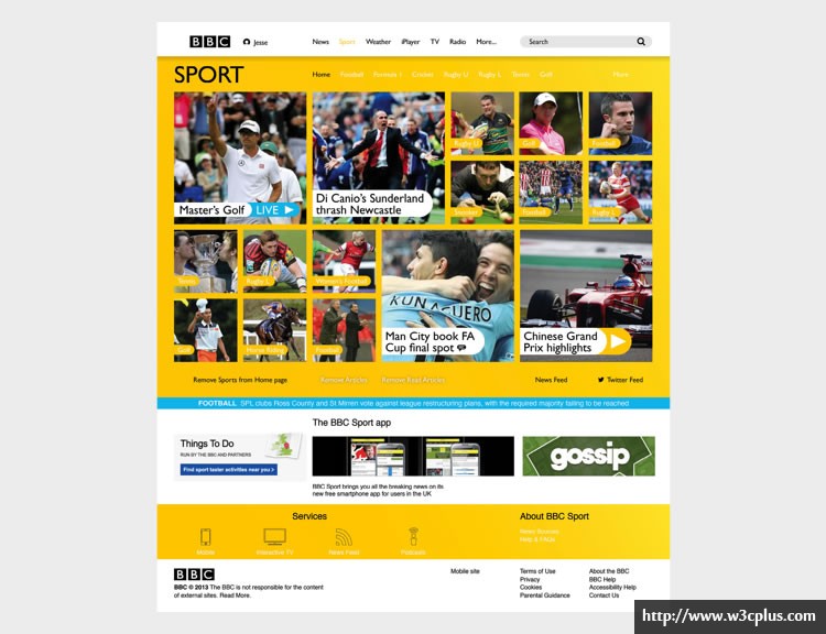 BBC Website - Web Redesign Concept