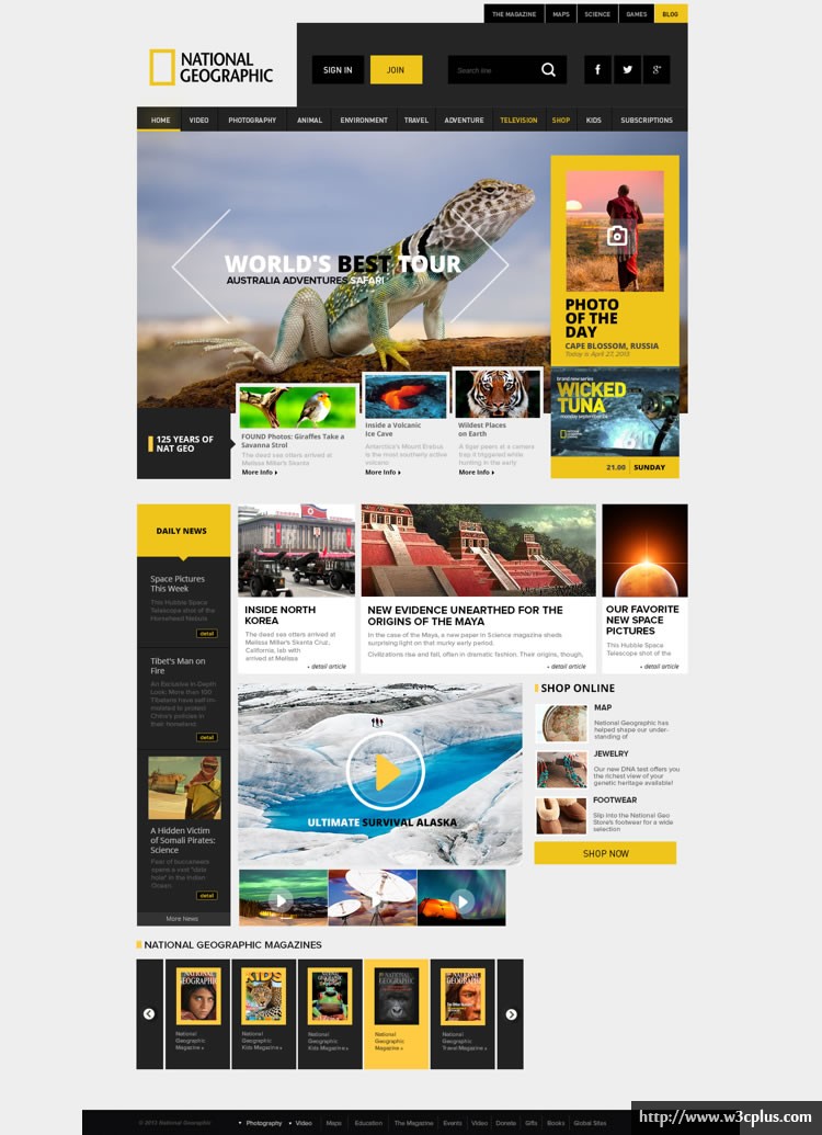 National Geographic - Web Redesign Concept